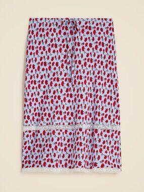 Rouje X J.Crew Poème skirt in carnation print, XXL